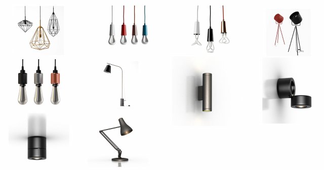 lamp collection 2 Modello 3D .c4d .max .obj .3ds .fbx .stl .blend 