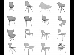 63 models of chairs 3D-Modell