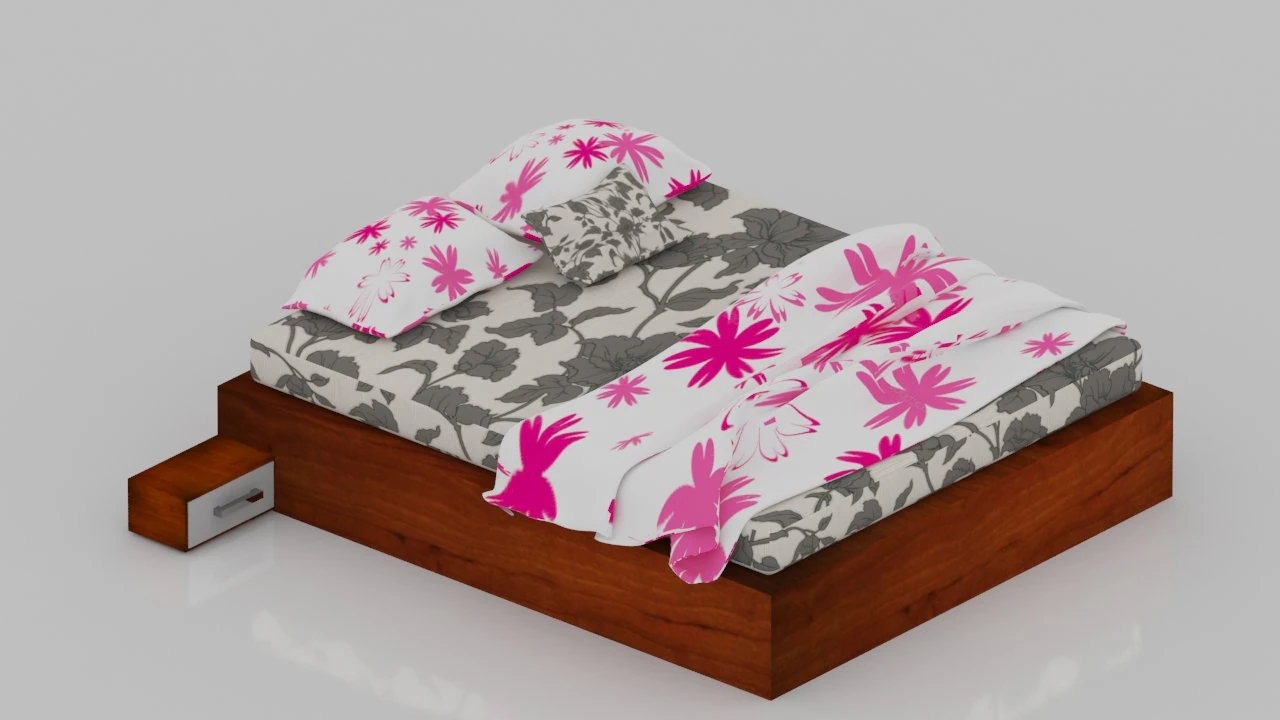 bed 1-6 3D Model .c4d .max .obj .3ds .fbx .stl .blend