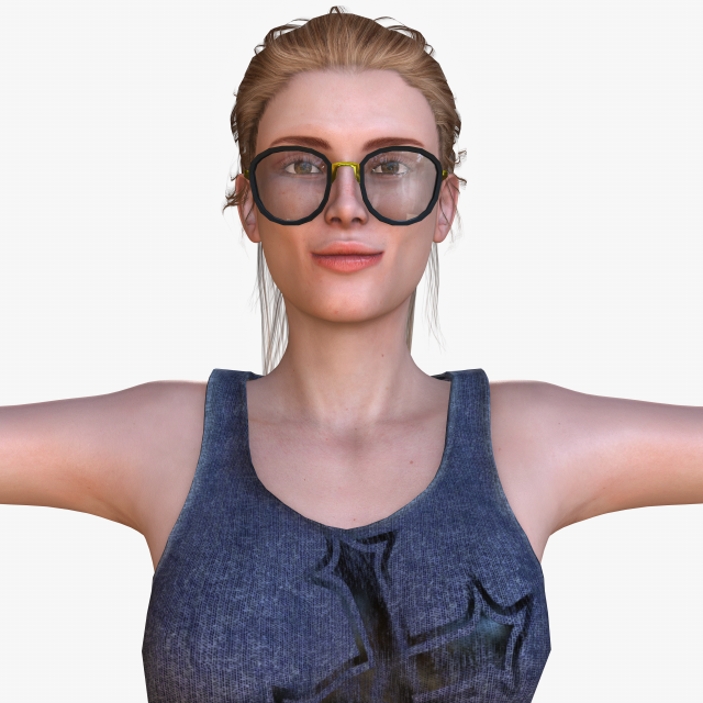 Woman 1 3D Model .c4d .max .obj .3ds .fbx .stl .blend 
