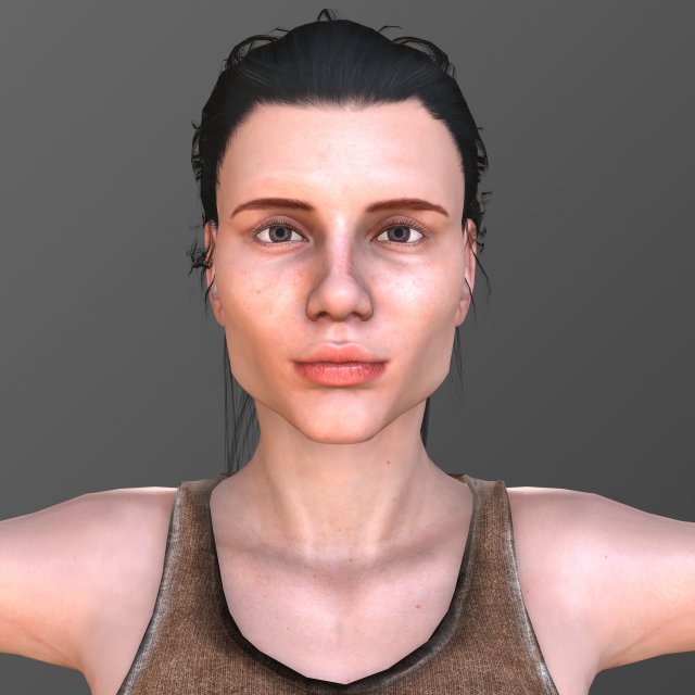 Caroline 3Dモデル .c4d .max .obj .3ds .fbx .stl .blend 
