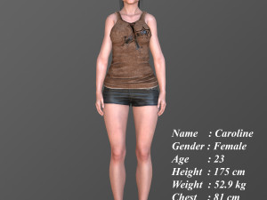 Caroline 3Dモデル