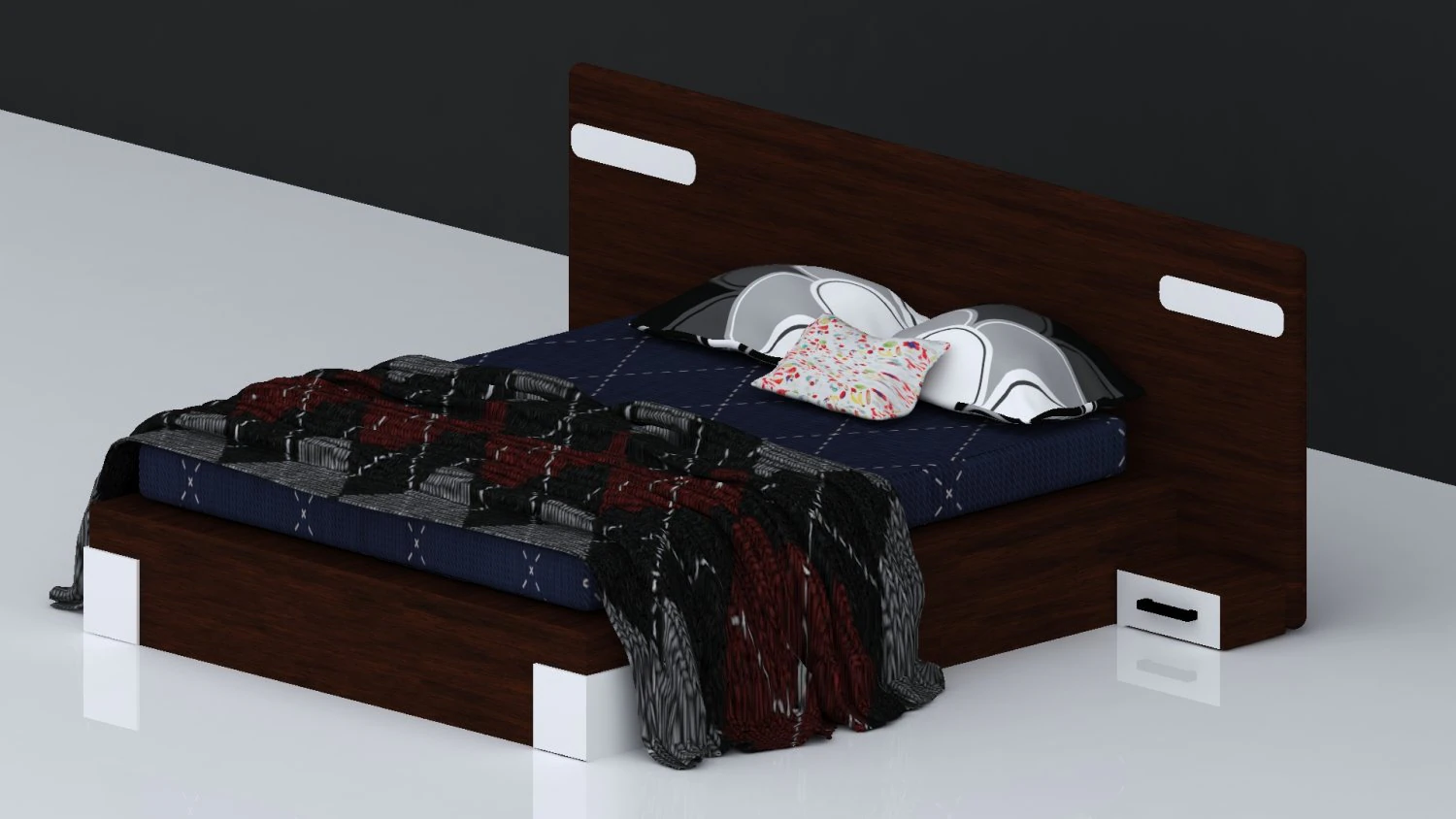bed 01 3D Model .c4d .max .obj .3ds .fbx .stl .blend 