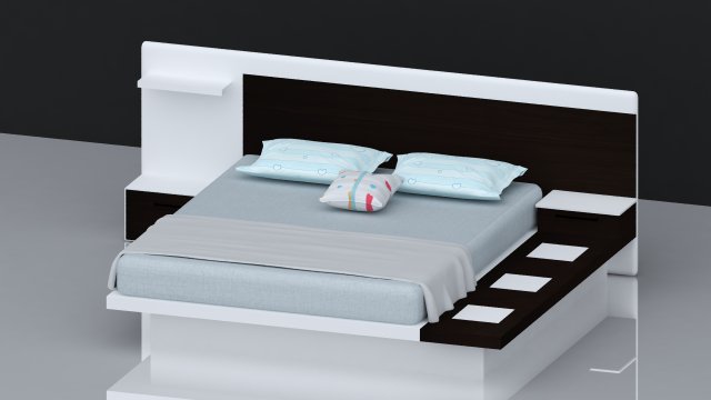 bed 03 3D Model .c4d .max .obj .3ds .fbx .stl .blend 