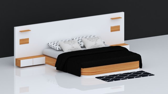 bed 02 3Dモデル .c4d .max .obj .3ds .fbx .stl .blend 