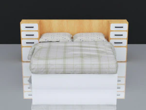 ベッド05 3Dモデル