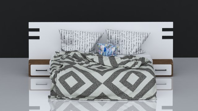 bed 09 3D Model .c4d .max .obj .3ds .fbx .stl .blend 