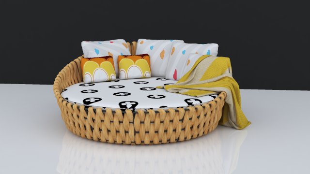 bed 10 Model 3D .c4d .max .obj .3ds .fbx .stl .blend 