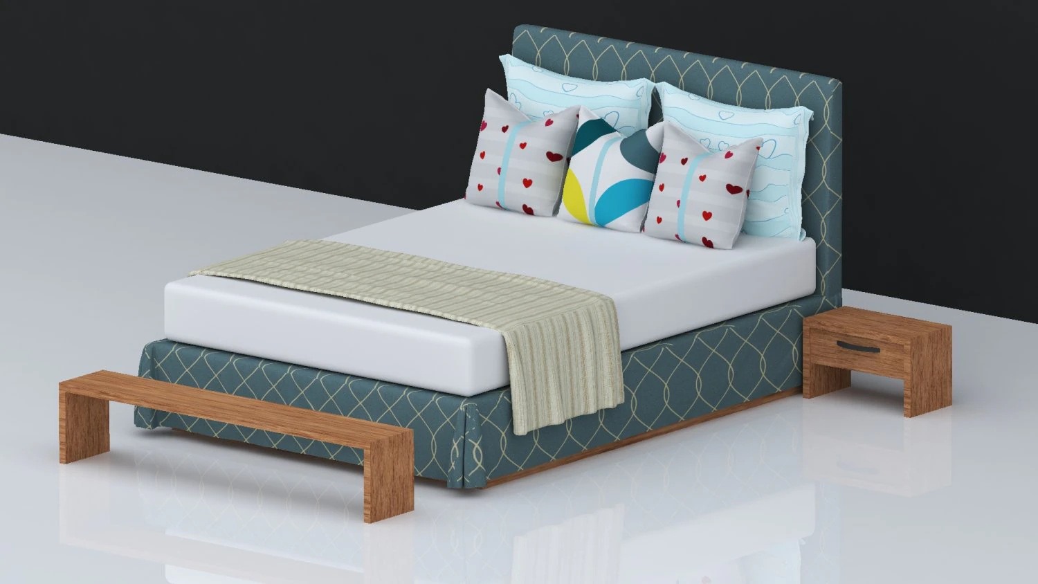 bed 11 3D Model .c4d .max .obj .3ds .fbx .stl .blend 