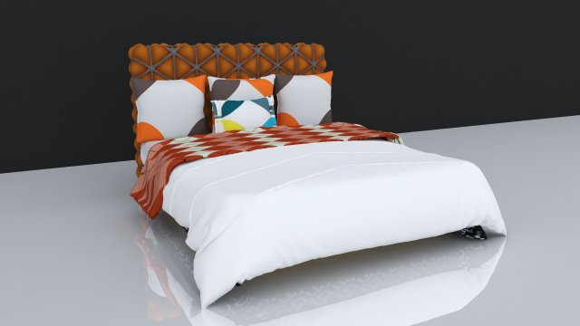 bed 12 3D Модель .c4d .max .obj .3ds .fbx .stl .blend 