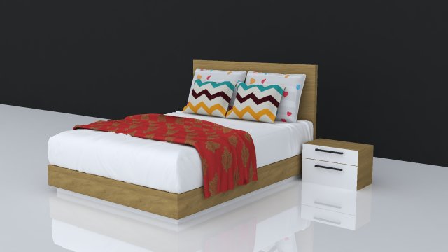 bed 13 3D Model .c4d .max .obj .3ds .fbx .stl .blend 