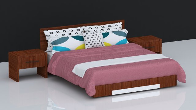 bed 14 Model 3D .c4d .max .obj .3ds .fbx .stl .blend 