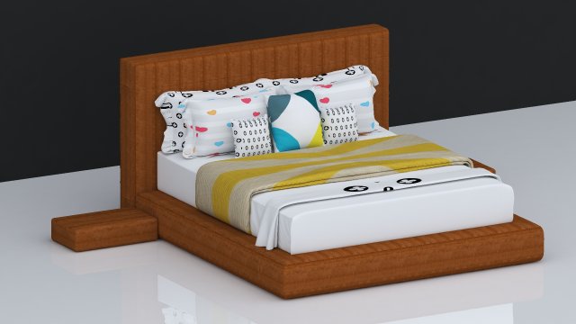 bed 15 3D Model .c4d .max .obj .3ds .fbx .stl .blend 