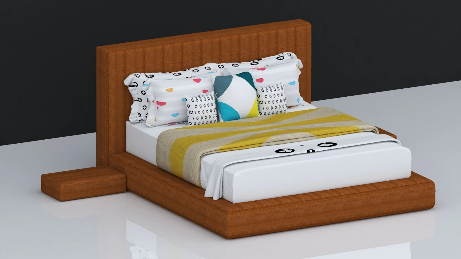 bed 15 3D Model .c4d .max .obj .3ds .fbx .stl .blend 