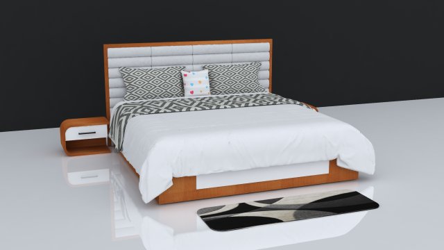 bed 16 Model 3D .c4d .max .obj .3ds .fbx .stl .blend 