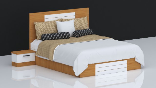 bed 18 Model 3D .c4d .max .obj .3ds .fbx .stl .blend 