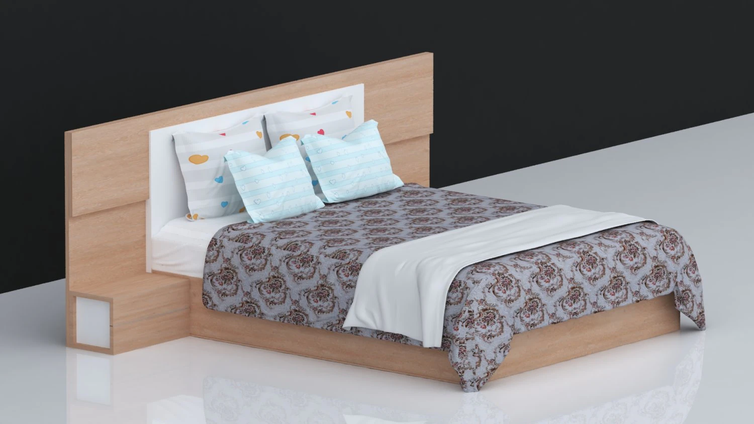 bed 19 3D Model .c4d .max .obj .3ds .fbx .stl .blend 