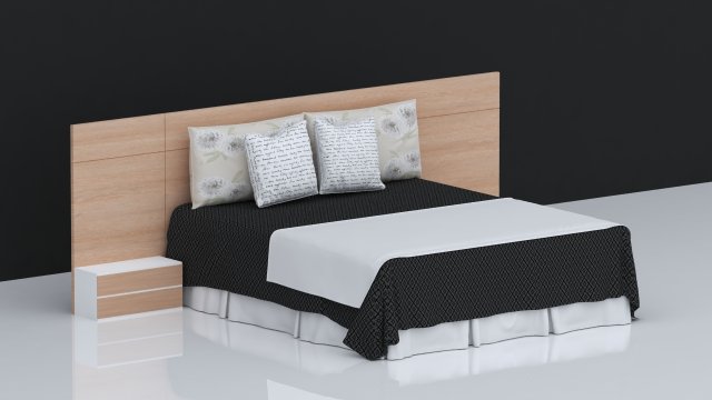 bed 20 Model 3D .c4d .max .obj .3ds .fbx .stl .blend 