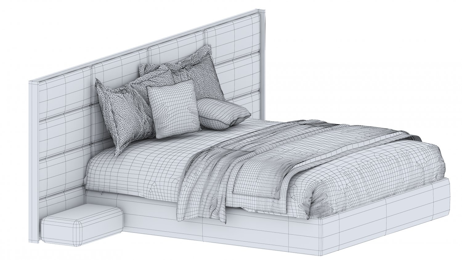 3d models bed. Adairs Bed 22.
