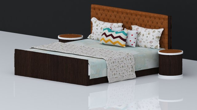bed 22 Model 3D .c4d .max .obj .3ds .fbx .stl .blend 