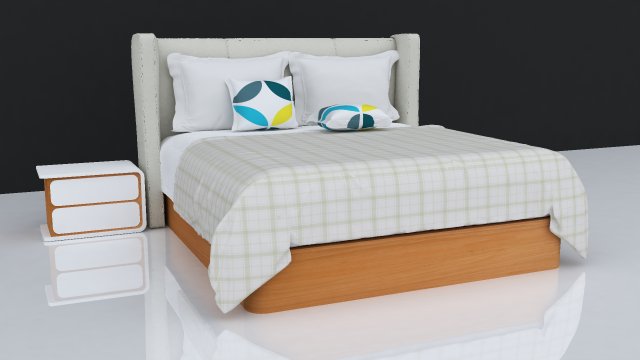 bed 24 3D Model .c4d .max .obj .3ds .fbx .stl .blend 
