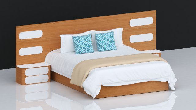 bed 25 3D Модель .c4d .max .obj .3ds .fbx .stl .blend 