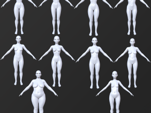 Female body base mesh 3D Model $9 - .obj .ztl .c4d .fbx .ma .max