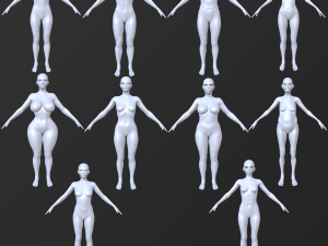 10 female base mesh volume-02 Modelo 3D