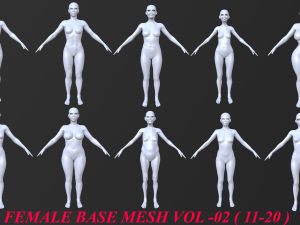 10 female base mesh volume-02 3D Model