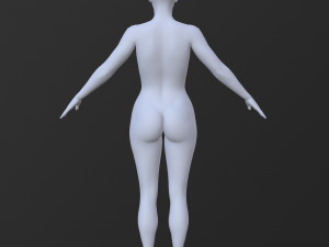 10 female base mesh volume-03 Model 3D