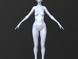 10 female base mesh volume-03 Model 3D