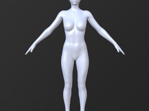 10 female base mesh volume-03 Model 3D