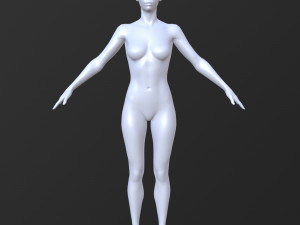 20 female base mesh 3D Модель