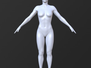 20 female base mesh 3D Модель