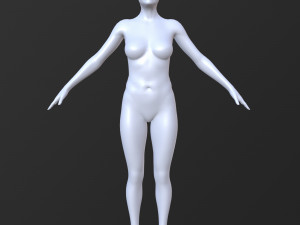 20 female base mesh 3D Модель