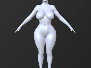 20 female base mesh 3D Модель