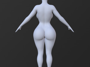20 female base mesh 3D Модель
