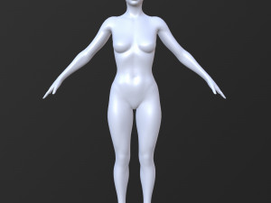 20 female base mesh 3D Модель