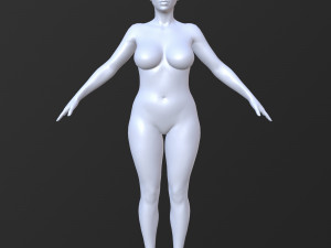 20 female base mesh 3D Модель
