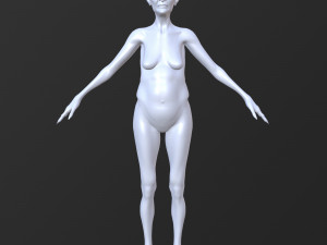 20 female base mesh 3D Модель