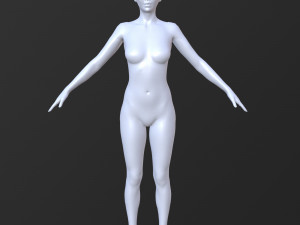 20 female base mesh 3D Модель