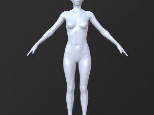 20 female base mesh 3D Модель