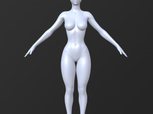 20 female base mesh 3D Модель