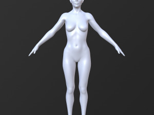 20 female base mesh 3D Модель