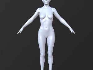 20 female base mesh 3D Model