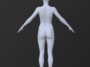 20 female base mesh 3D Модель