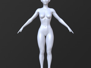 20 female base mesh 3D Модель