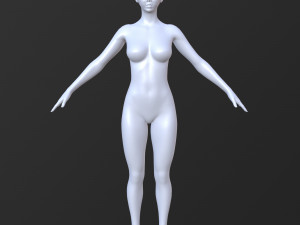 20 female base mesh 3D Модель