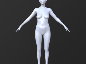 20 female base mesh 3D Модель