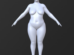 20 female base mesh 3D Модель